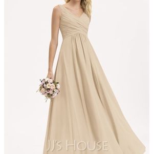 Champagne bridesmaid dress